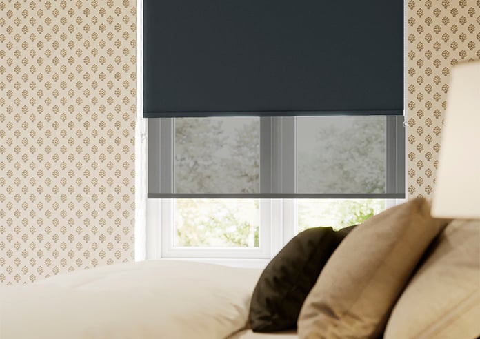 Rimini (Blackout), Black & Optima Black - Double Roller Blind - Image 5